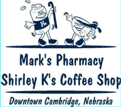 Mark's Pharmacy & Shirley K's Coffee Shop logo